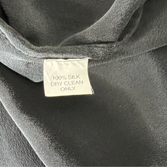 Dona Monroe Black Silk Shift Dress Tunic - Picture 5 of 7